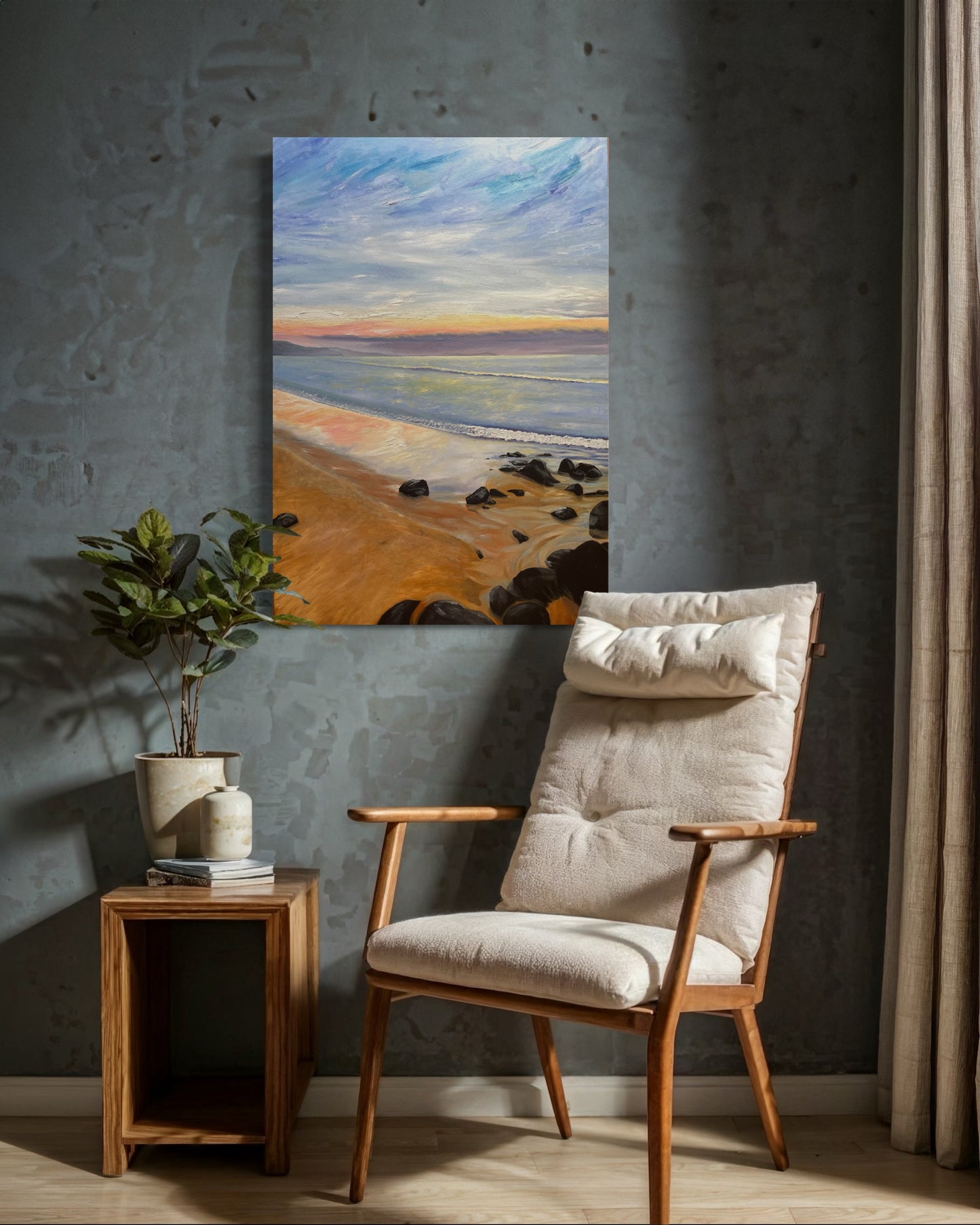 'Rainbow Beach’ Surf Beach, Phillip Island, Original Oil Painting